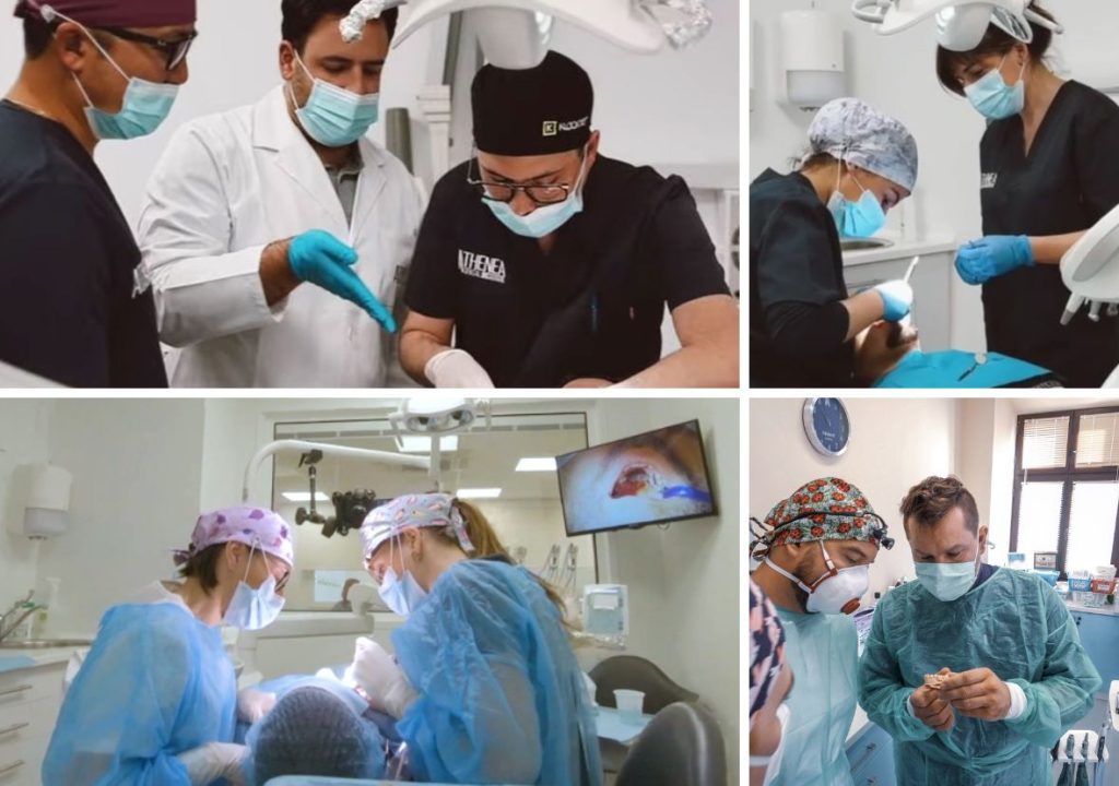 Prácticas clínicas de alumnos de ortodoncia en la sede de Athenea Dental Institute en Barcelona.