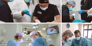 Prácticas clínicas de alumnos de ortodoncia en la sede de Athenea Dental Institute en Barcelona.