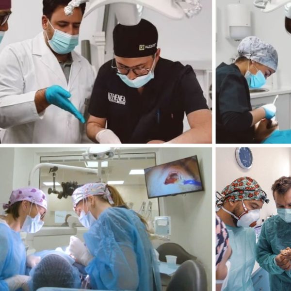 Prácticas clínicas de alumnos de ortodoncia en la sede de Athenea Dental Institute en Barcelona.